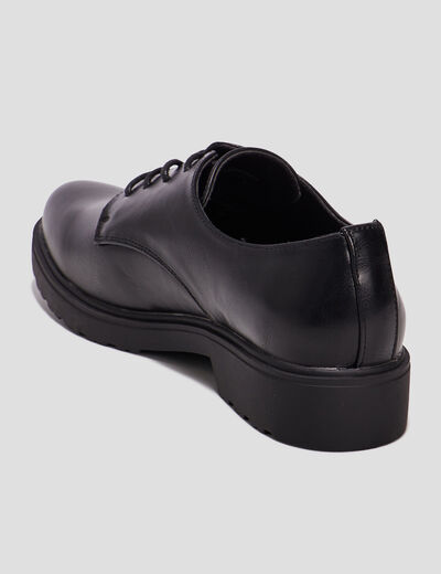 Derbies à lacets crantées Liberto noir femme