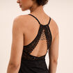 Ensemble pyjama short dentelle 2 pi&egrave;ces noir femme