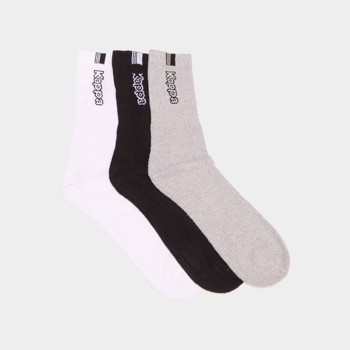 Lot 3 paires chaussettes sport Kappa gris homme