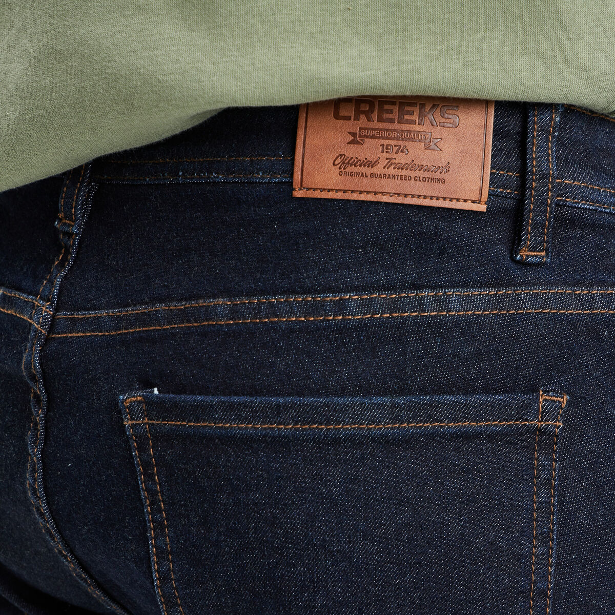 Jeans slim 5 poches denim brut homme