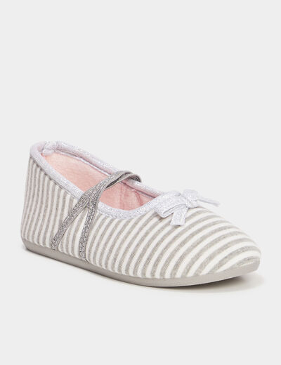 Chaussons ballerines gris fille