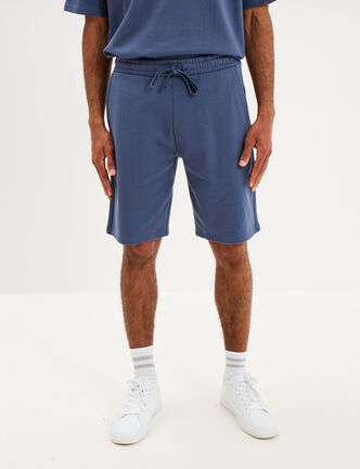 Short de jogging taille &eacute;lastiqu&eacute;e l&eacute;ger bleu homme