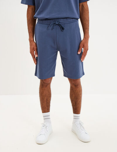 Short de jogging taille &eacute;lastiqu&eacute;e l&eacute;ger bleu homme