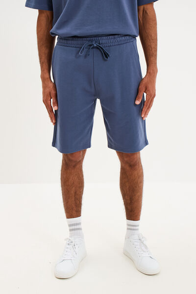 Short de jogging taille &eacute;lastiqu&eacute;e l&eacute;ger bleu homme