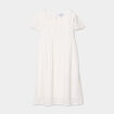 Robe manches courtes doublée coton ivoire fille