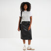 Pull sans manches col rond gris clair femme
