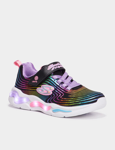 Baskets running lumineuses Skechers noir fille