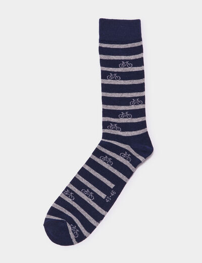 Lot 5 paires chaussettes bleu marine homme