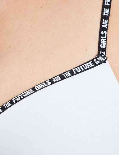 Soutien-gorge triangle paddé blanc femme