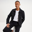 Surchemise zipp&eacute;e manches longues noir homme