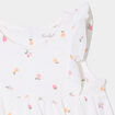Ensemble combinaison avec bandeau coton ecru bébé fille