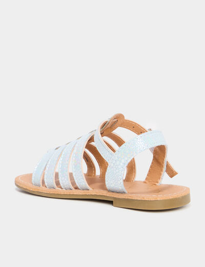 Sandales avec brides bleu ciel fille