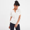 Blouse manches courtes gaze de coton blanc femme