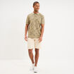 Polo jersey droit manches courtes coton vert homme