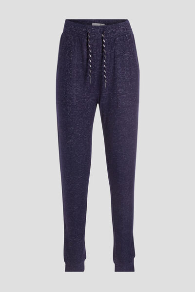 Bas de pyjama bleu femme