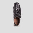Sneakers en cuir à scratchs noir homme
