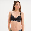 Soutien-gorge embo&icirc;tant padd&eacute; &eacute;lastiqu&eacute; noir femme