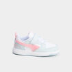Tennis basses à scratchs Puma vert pastel fille