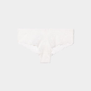 Shorty en dentelle blanc femme
