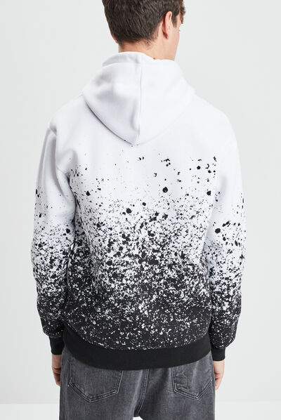 Sweat à capuche hoodie blanc homme