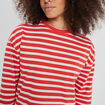 T-shirt marinière manches longues Creeks rouge femme