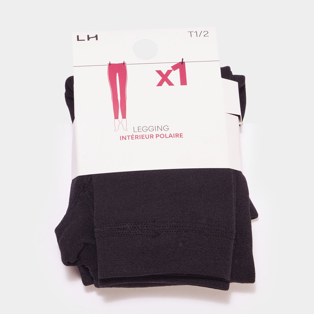 Leggings doublé polaire noir femme