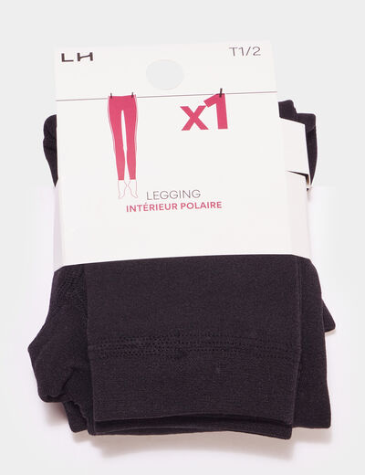 Leggings doublé polaire noir femme