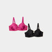 Lot 2 soutiens-gorge paddés violet femme grande taille