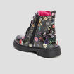 Bottines vernies print fleuri noir fille