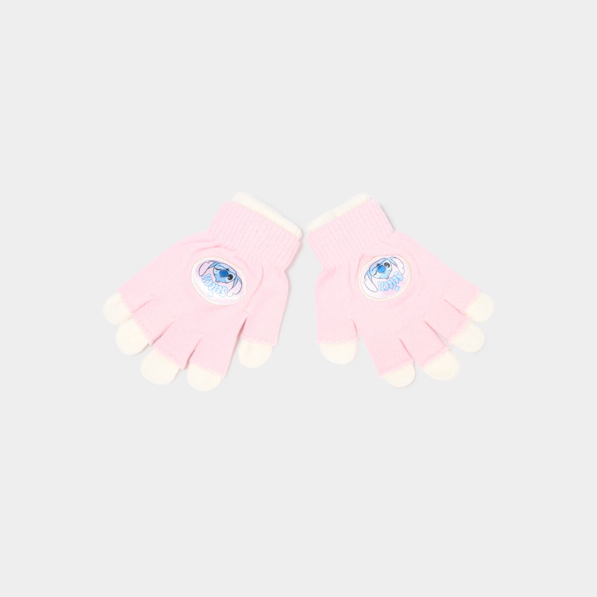Gants 2-en-1 Stitch rose fille