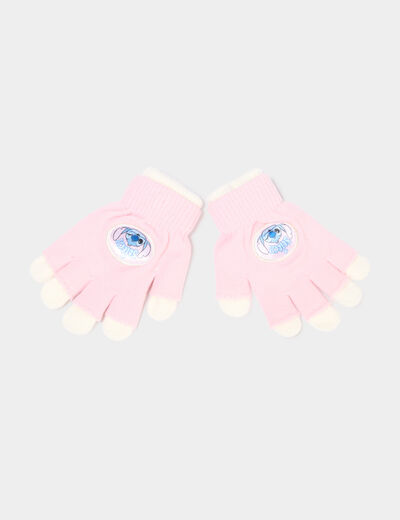 Gants 2-en-1 Stitch rose fille