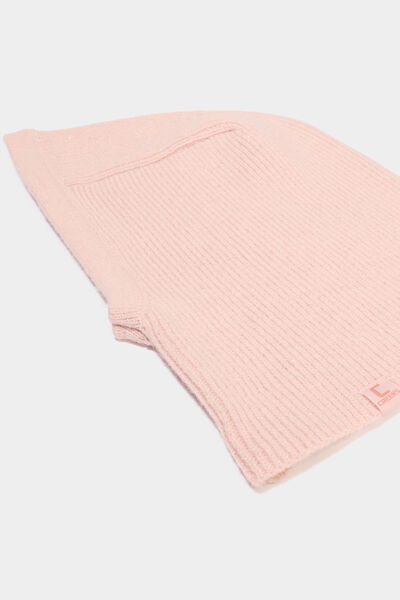 Cagoule effet c&ocirc;tel&eacute; rose clair fille