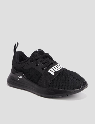 Runnings à lacets Puma Wired noir garçon