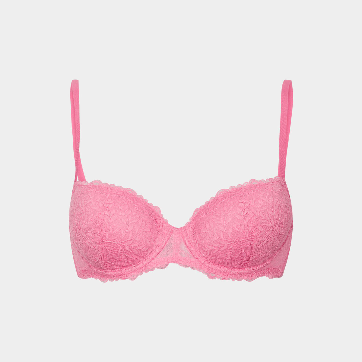 Soutien-gorge corbeille micro dentelle rose femme