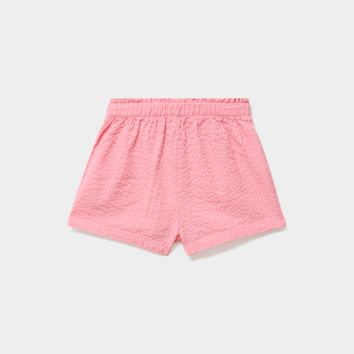 Short taille &eacute;lastiqu&eacute;e coton rose b&eacute;b&eacute; fille