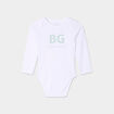Body US en coton effet velours blanc b&eacute;b&eacute;