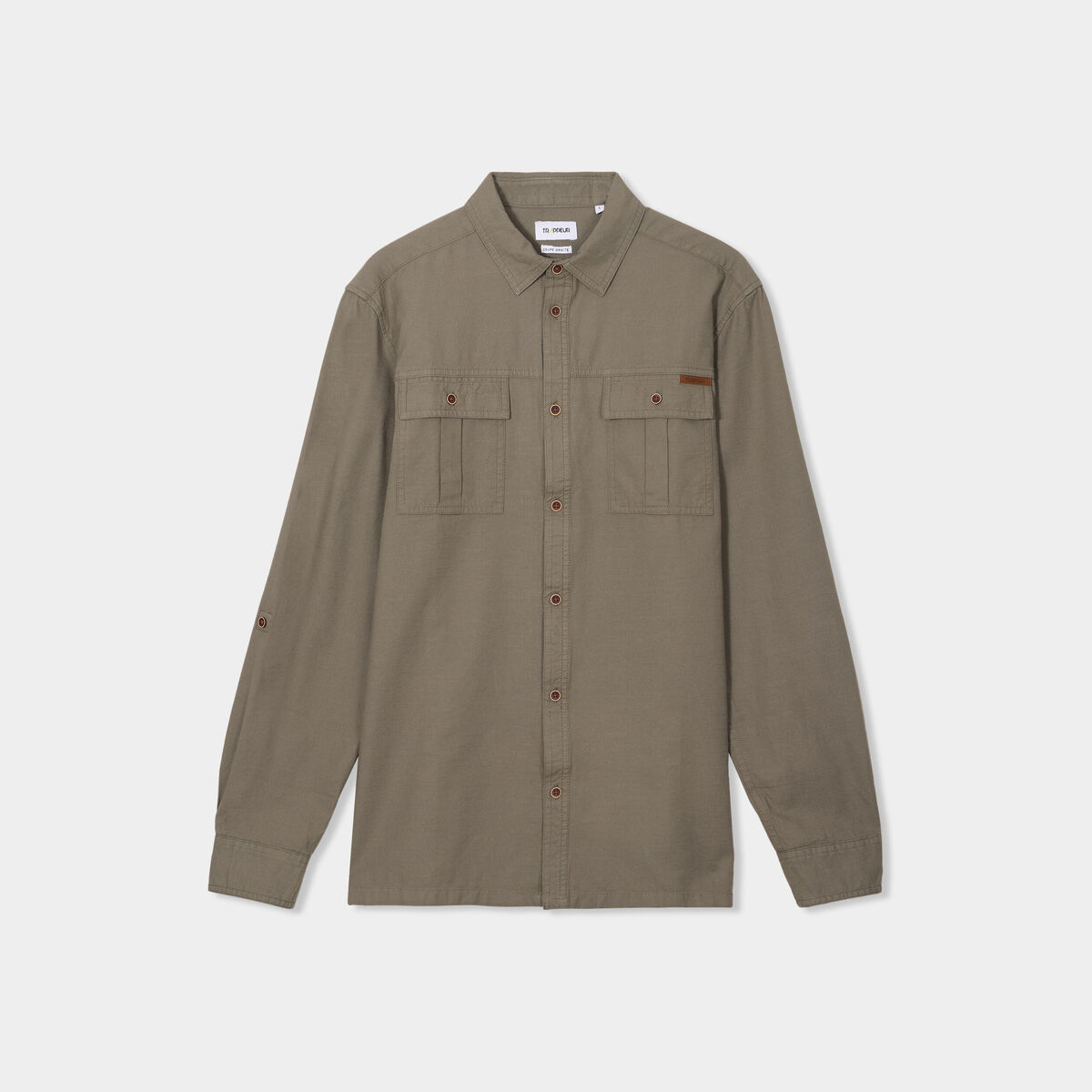 Chemise manches longues Trappeur gris homme