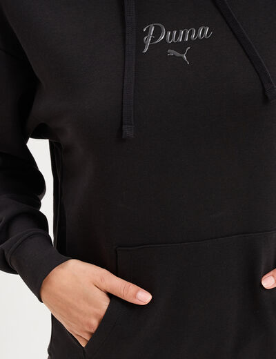 Sweat hoodie 1 poche &agrave; capuche Puma noir femme