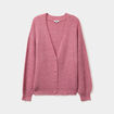 Gilet boutonn&eacute; col en V vieux rose femme