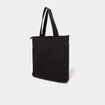 Sac tote bag zipp&eacute; effet velours noir femme