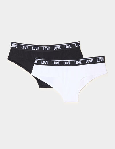 Lot 2 shortys noir femme
