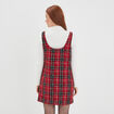 Robe chasuble courte droite rouge femme