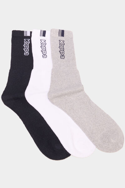 Lot 3 paires chaussettes sport Kappa bleu marine homme