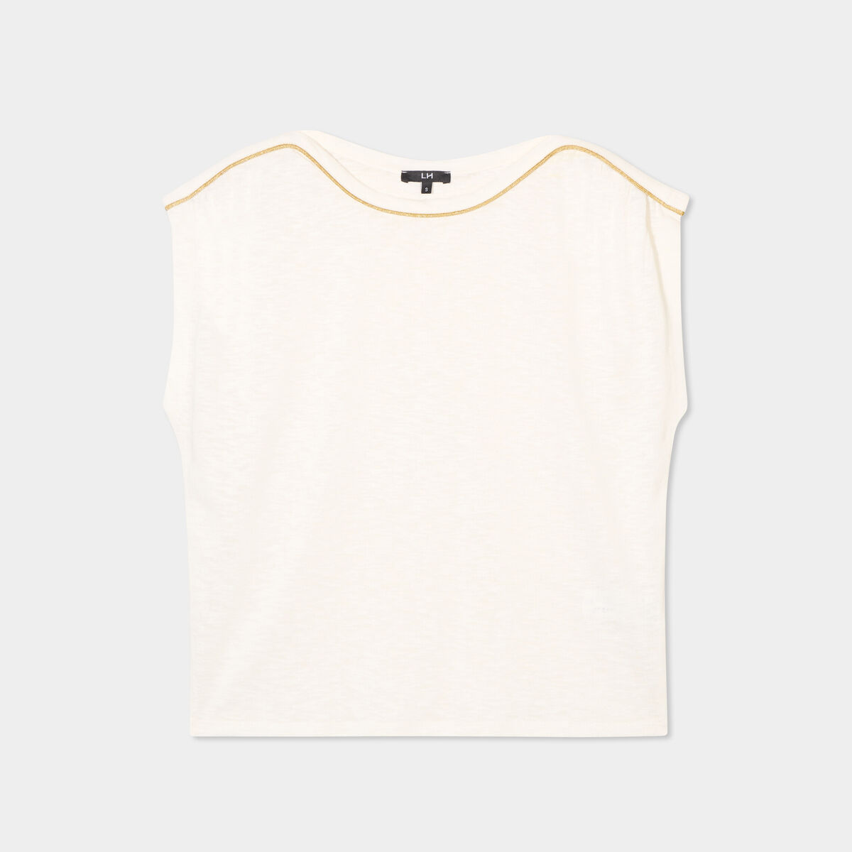 T-shirt sans manches blanc femme