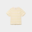 T-shirt droit &agrave; manches courtes coton jaune citron femme