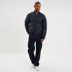 Doudoune l&eacute;g&egrave;re d&eacute;perlante col teddy bleu marine homme