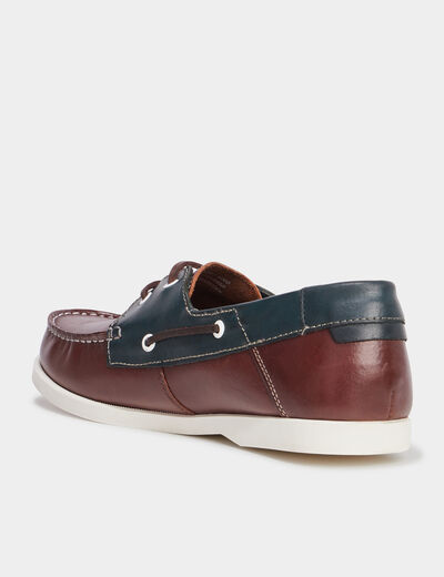 Chaussures bateau en cuir multicolore homme