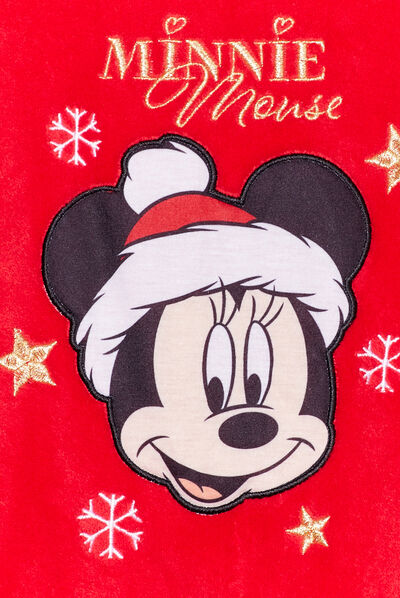 Ensemble pyjama pantalon pilou Minnie rouge fille