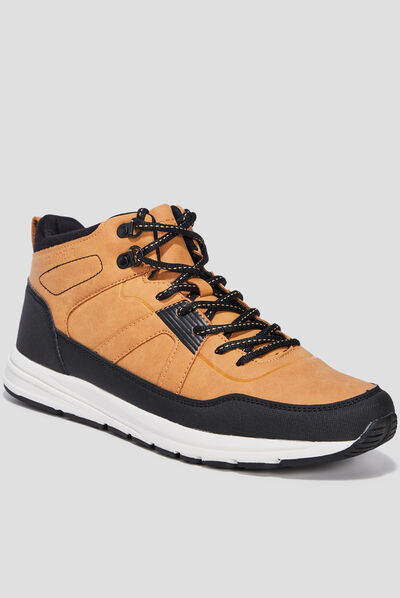 Baskets montantes Trappeur jaune homme
