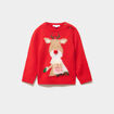 Pull de No&euml;l manches longues rouge b&eacute;b&eacute; gar&ccedil;on